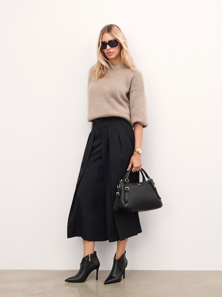 Bolso universal de cuero negro ELEONORE