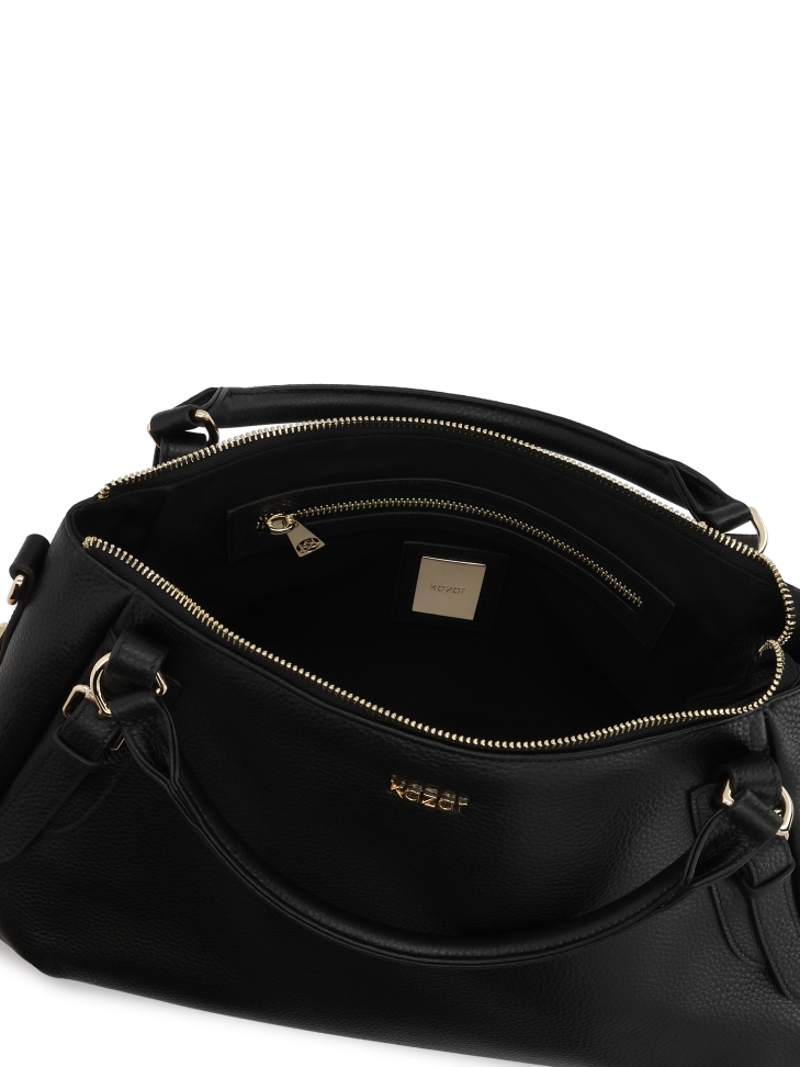 Bolso universal de cuero negro ELEONORE