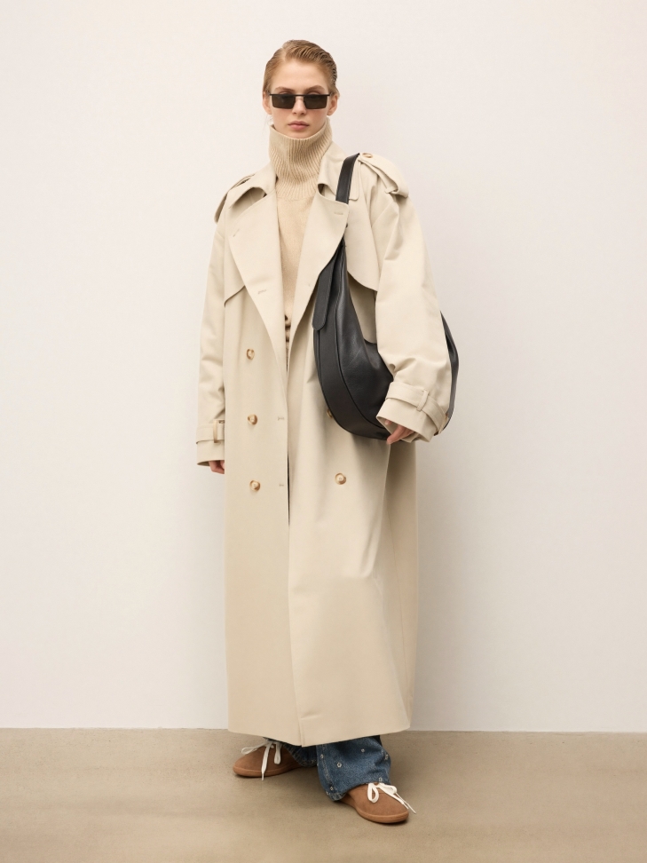 Bolso de cuero negro con forma de cuerno KS CIRELLE