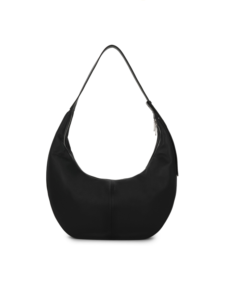Bolso de cuero negro con forma de cuerno KS CIRELLE