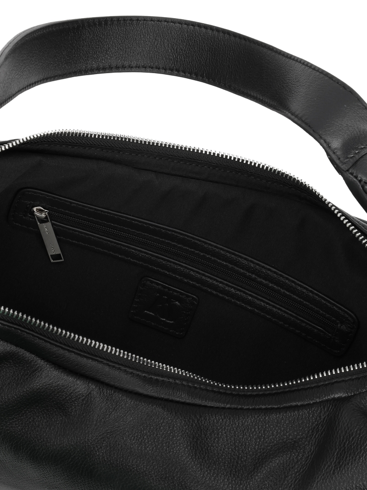 Bolso de cuero negro con forma de cuerno KS CIRELLE