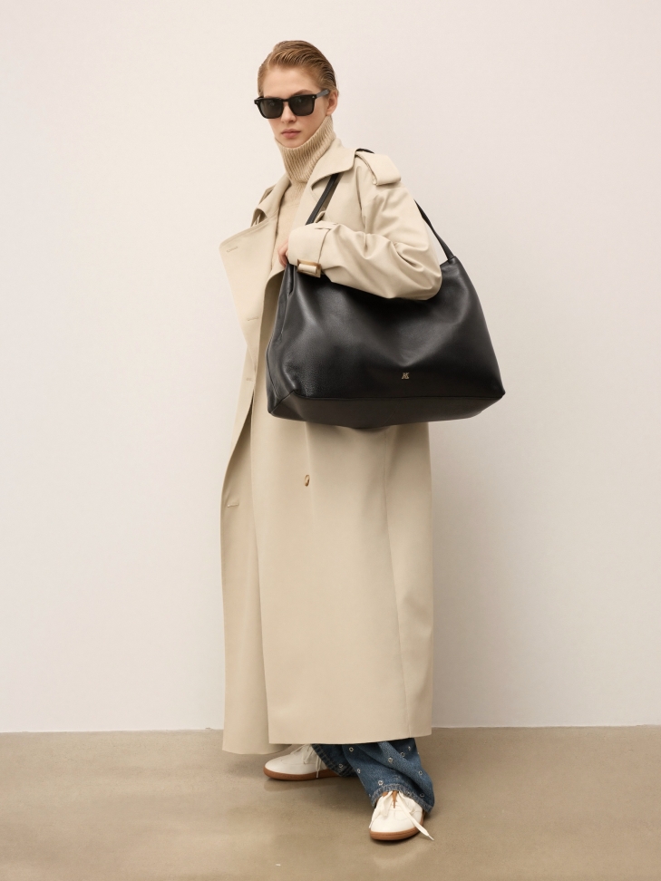 Bolso trapecio negro con bandolera KS LIVJA