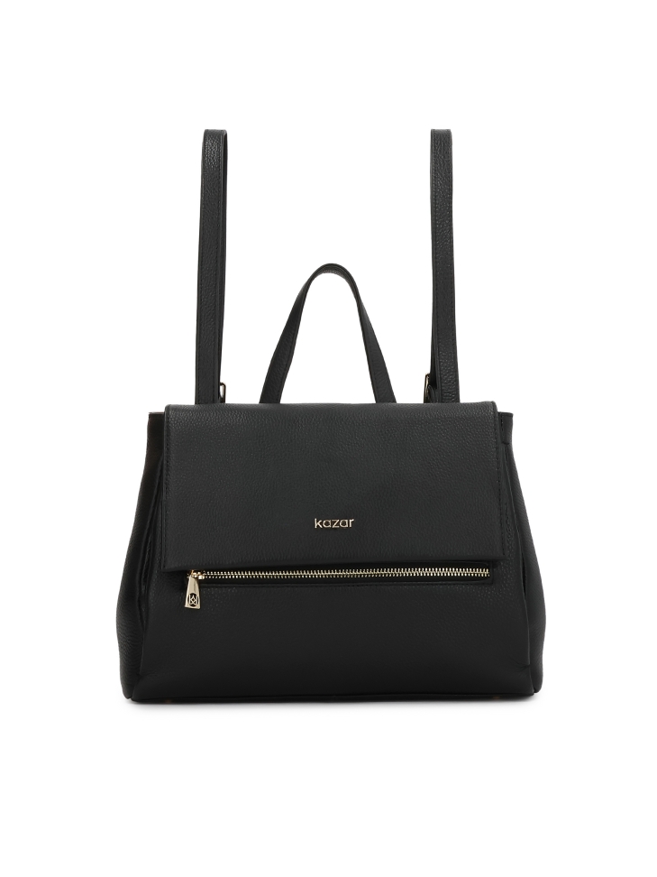 Mochila de piel con solapa MELAINE