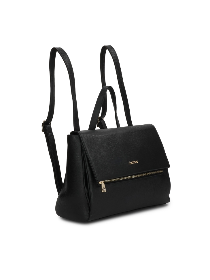 Mochila de piel con solapa MELAINE