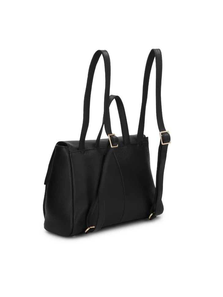 Mochila de piel con solapa MELAINE