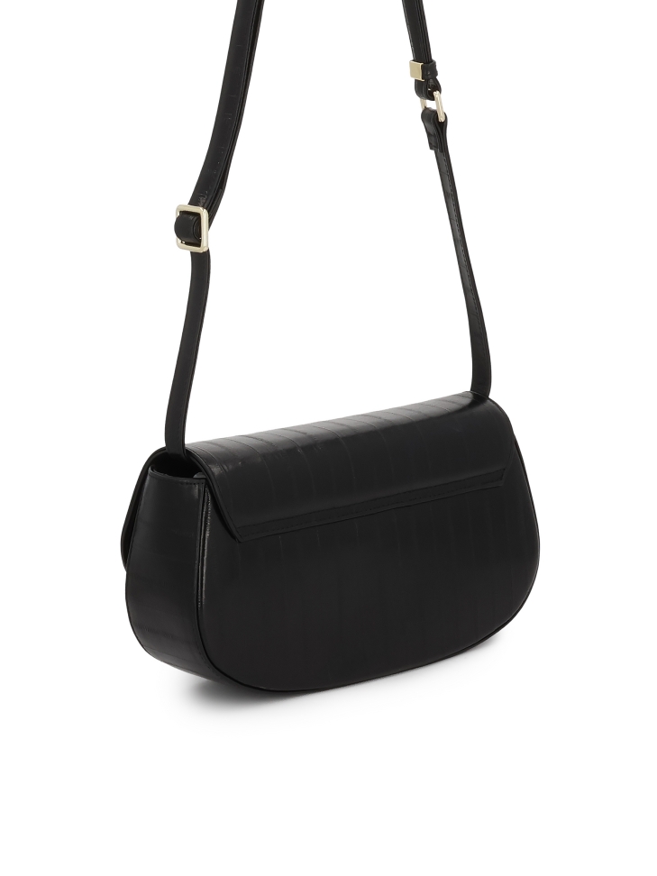 Bolso rígido negro con un estampado único NALYA