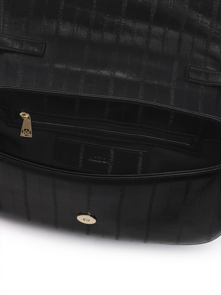 Bolso rígido negro con un estampado único NALYA