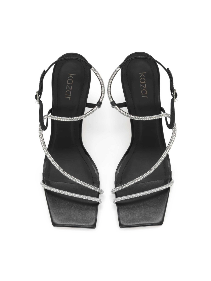 Sandalias negras para mujer SHINY